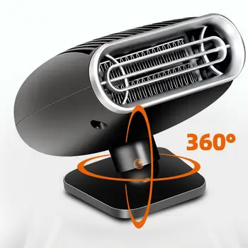 Преносим Автомобилен Нагревател Автоматично Размразяване и Защита От Замъгляване Сигурна Топло Fan 12 В 24 В Автомобил Демистор на Предното Стъкло на 360 Градуса Регулируем Нагревател