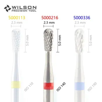 WILSON -Грушевидная форма на ISO 237 023 Двигателя рязане - Bora за стоматологична лаборатория от волфрамов карбид HP