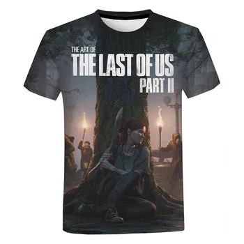 Тениска The Last of Us 2, Мъжки и Дамски Летни Модни и Ежедневни Тениска с Къс Ръкав и 3D Принтом, тениска с Гореща игра, Harajuku, Градинска ...