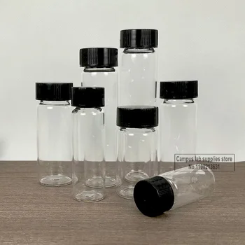 Лаборатория за Бутилка за проби Реагенти с Винт на капака от Прозрачен Borosilicate здравно стъкло с обем от 2 мл до 100 мл с ниско съдържание на Боросиликата за Химически Експеримент