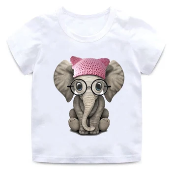 Детска сладка тениска с принтом мотоциклет за езда под формата на слон, тениски с 3D изображение на слон, за момчета и момичета, меко ежедневни тениска с кръгло деколте