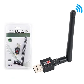SB Wifi Адаптер 300 м/600 Mbps на 2,4 Ghz + 5,8 Ghz Wifi приемник Безжична Мрежова карта USB2.0 Wi-fi Високоскоростен Антена Wifi адаптер