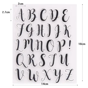 Букви от Английската Азбука Прозрачни Гумени Печати за 