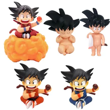 10 СМ аниме Кукла Dragon Ball Z Фигурка Супер Сайя Goku, Седнала На Облаците, Модел, Подарък, Детски Играчки, Украса за Торта