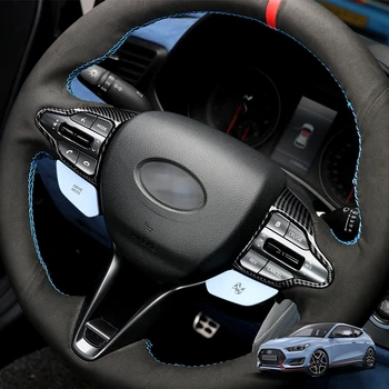 Капачка Бутон на Волана на Колата е От Въглеродни Влакна За Hyundai Elantra CN7-N Veloster-N Кона N 2022 Вътрешна Стикер Покритие