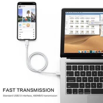 SmartDevil Пфи USB Кабел за iPhone 14 13 2.4 A Бързо Зареждане на USB Зарядно Устройство-Кабел за Трансфер на Данни за iPhone 12 Pro Max 11 8 USB кабел за зареждане Кабел
