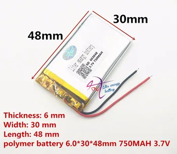 най-волтова батерия марка на Едро 063048 3,7 На 750 mah Литиево-полимерна Батерия с Защитна цена За MP4, MP5 GPS