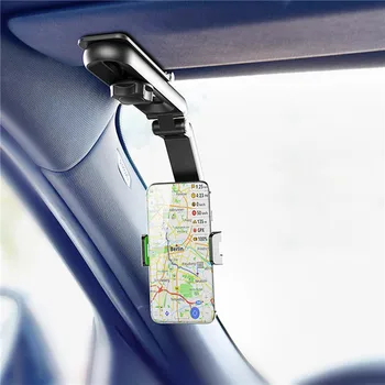 1080 Въртене на Автомобилния Скоба сенника на Притежателя на Мобилен Телефон Универсално Закрепване За Телефон iPhone XS GPS Огледало за Обратно виждане Поставка Кола за Мобилен Скоба