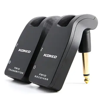 KOKKO 2.4 Ghz Безжична Китара Аудио Предавател, Приемник Връзка на Системата 280 Градуса Завъртане на Главата 24-bit/48 khz Прехвърляне на FW1D
