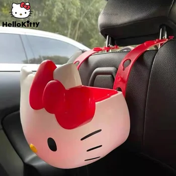 Sanrio Hello Kitty Чанта За Съхранение На Автомобила Инструментално Табло Чист Висящ Органайзер Кутия За Очила Държач Телефон Органайзер За Съхранение На Аксесоари За Автомобили