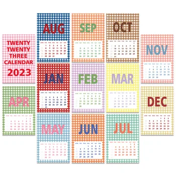 2023 Сладък Ретро Каре Календар Карта Дневен Планер Декоративна Стикер На Стената Спални Планер Годишна Дневния Ред Органайзер Канцеларски Материали