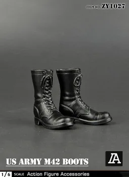 В наличност ZY1027 1/6 Мъжки Обувки Модел на Втората Световна Война Армията на САЩ M42 Армейските Обувки са Кухи Отвътре, За 12 