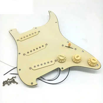 Предварително свързан Звукосниматель Schrauben Set Класически Предварително Свързани Звукосниматели SSS Pickguard 60-те години, за да китара Аксесоари Fender ST SQ