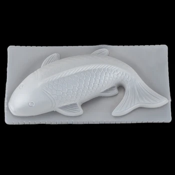 Направи си САМ 3D Koi Риба Шаран Плесен Пластмасови Желе Ръчно изработени Мухъл Мус Кейк Пудинг Шоколад Мухъл Инструмент За Печене
