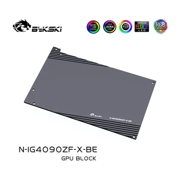 Блок за Водно охлаждане на графичния процесор Bykski N-IG4090ZF-X За Мастило на Бойни брадви GeForce RTX4090 С пълно Покритие И Водно интеркулер Задния панел