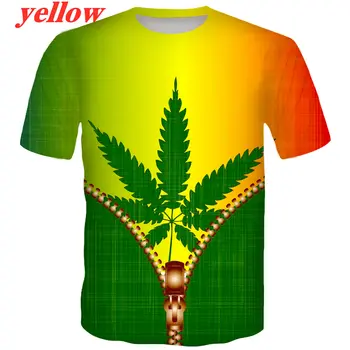 2022 Хипстерская Лятна Готина Модерна Тениска с Къс Ръкав, Зелени Листа, Плевели, 3D Принт, Мъжки Ризи