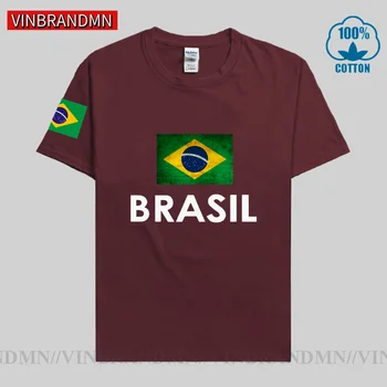Бразилия тениска човек Бразилия мъжка тениска нова градинска облекло 2021 блузи потници, облекло спортен костюм нация бразилски флаг на Бразилия BR Тениска
