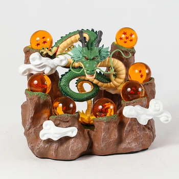 Набор от Dragon Ball Земята Полунга Шенрон + Топки + Планинска Поставка PVC Фигурка Играчка Статуя на Кукла за Подарък