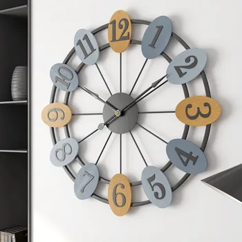 50 см-Големи Безшумни Стенен Часовник с Модерен Дизайн Часовници За Дома Офиса Европейски Стил Висящи Стенни Часовници Начало Декор