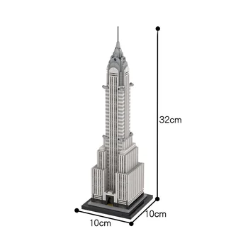 Открий 810 БР. MOC Играчки Градска Градинска Сцена Небостъргач в центъра на Ню Йорк градивните елементи на Модулен Модел Градивен