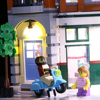 Led лампа за LEGO2019 нова градинска серия 10264 градинска ъглова станция за ремонт на автомобили, строителни блокове събрани играчки (Само светлини)