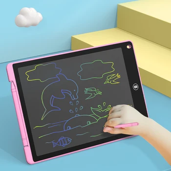 12-инчов LCD дисплей Smart Writing Детска Дъска За Рисуване Плосък Екран Цифрови Графични Таблети Електронен Бележник за Въвеждане на Ръкописен текст с Дръжка