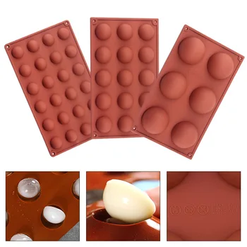 FAIS DU 3D Кръгла Полукълбо на Силиконова Форма За Шоколад Набор от Форми За Свещи За Печене на сладкиши Форма За Сапун Форма За Печене на Торта Инструменти За Украса