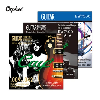 Orphee Caye EW 6 Струни, Определени за електрическа китара за Кабел Метален Рок Hexagonal от Въглеродна Стомана Китара Аксесоари Музикален Инструмент