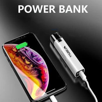 Миниый банка сила на мобилен электрофонаря USB электрофонаря LED 50000LM акумулаторна батерия с заряжателем мобилен телефон, преносим электрофонаря