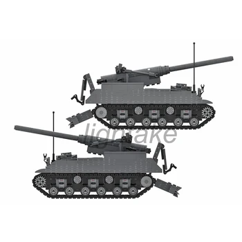 706 бр. Статична Версия на MOC M40 Самоходен Артилерийски Машина Военен Танк Модел САМ Градивен елемент Играчки